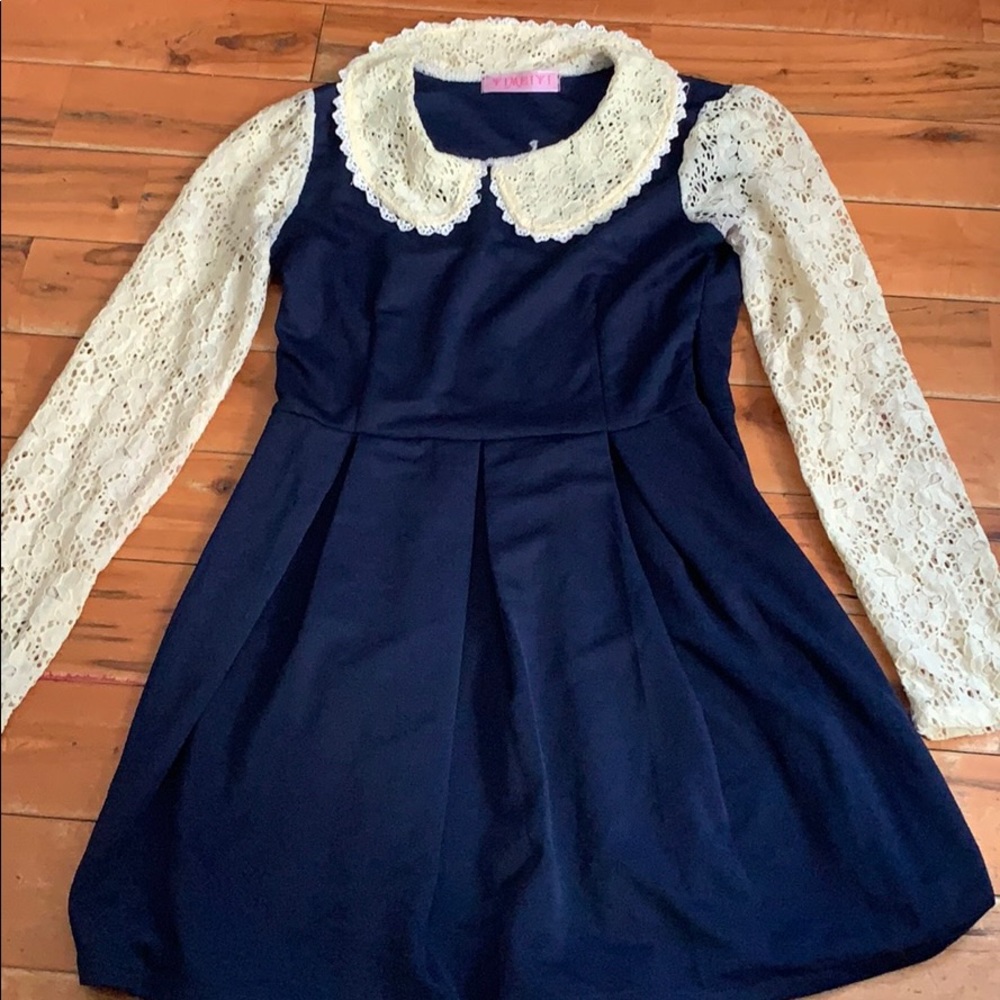 Blue&cream dress